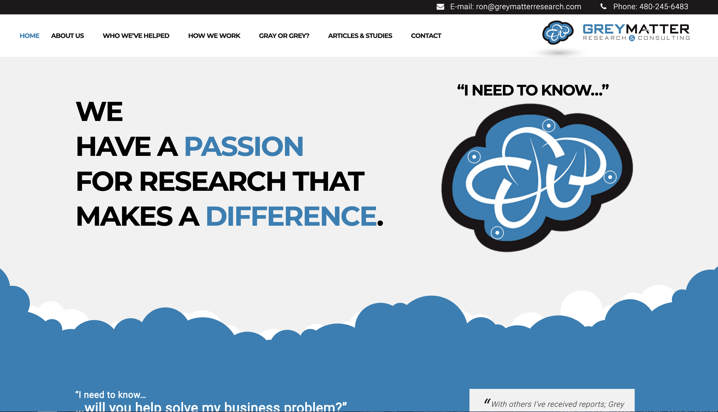 greymatter research consulting website design services