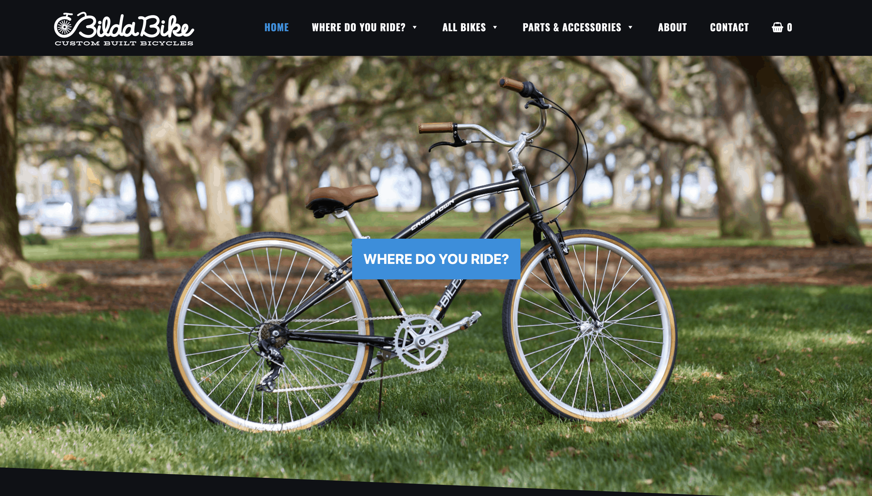 bilda bike custom built bicycles website design services