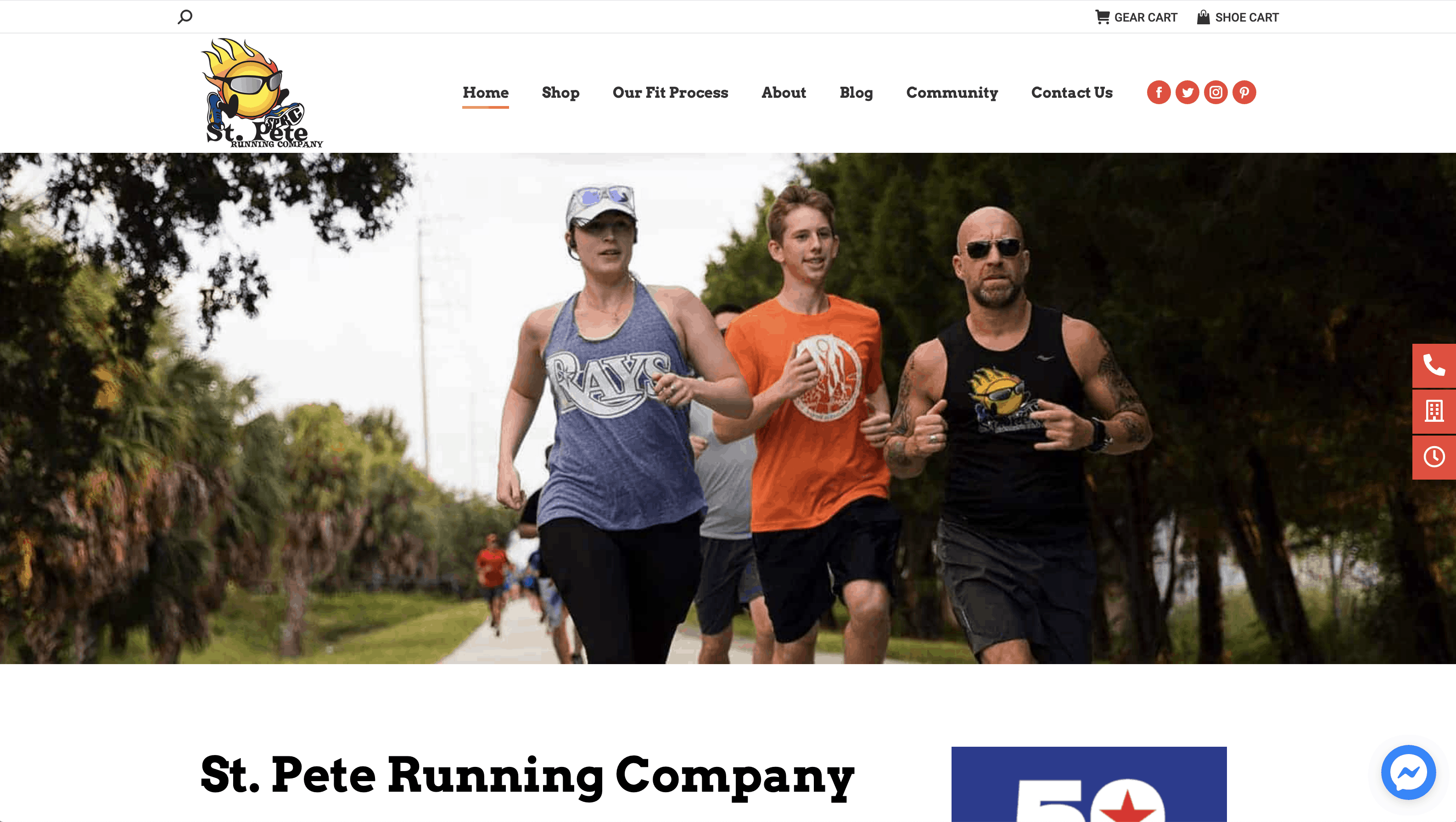 St. Pete running company website design services