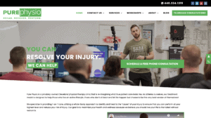 physical therapy website design pure physio