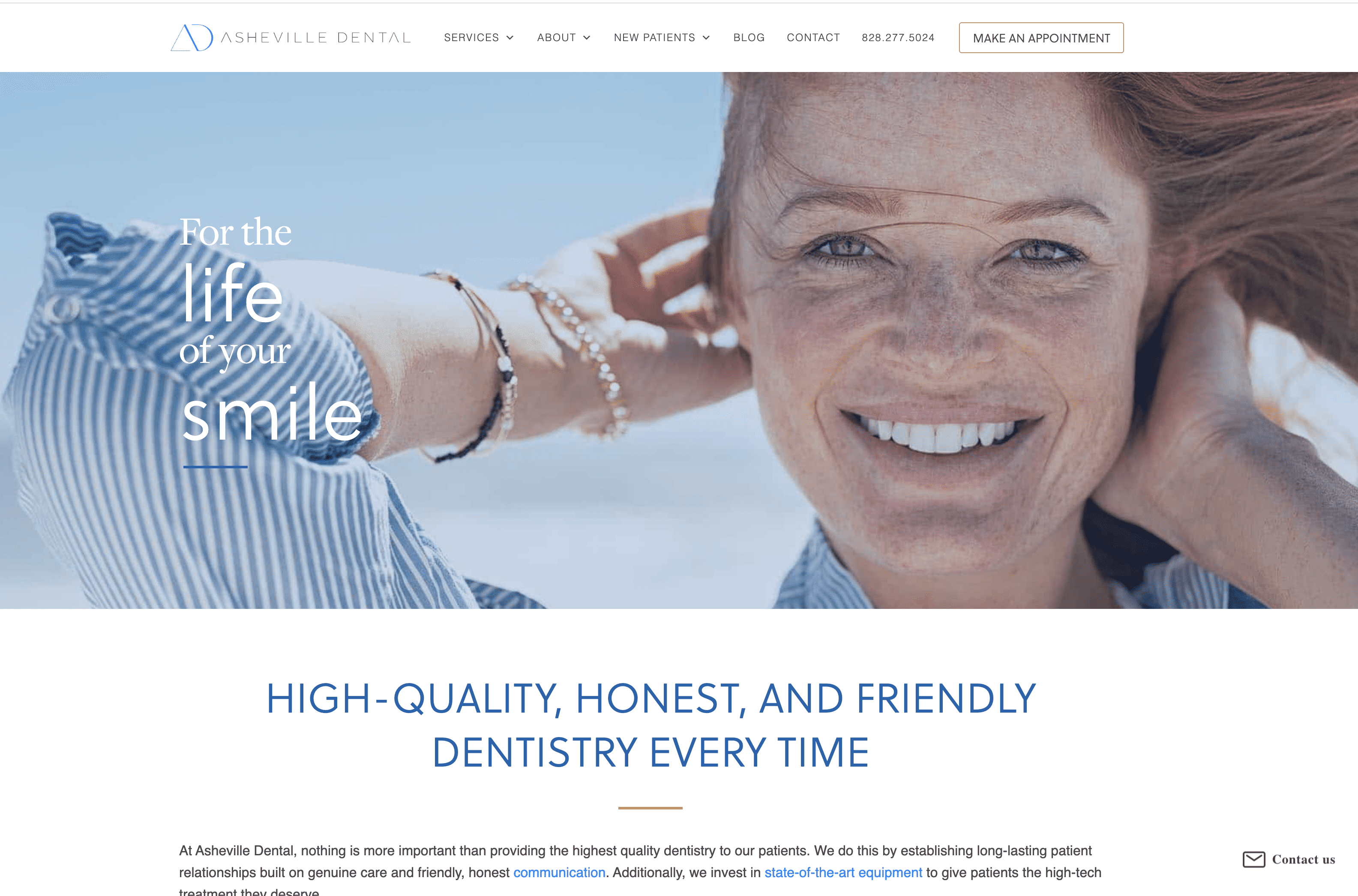 Asheville dental website design services